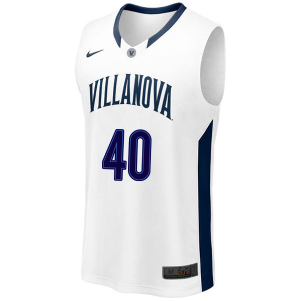 Men #40 Denny Grace Villanova Wildcats College Basketball Jerseys Sale-White